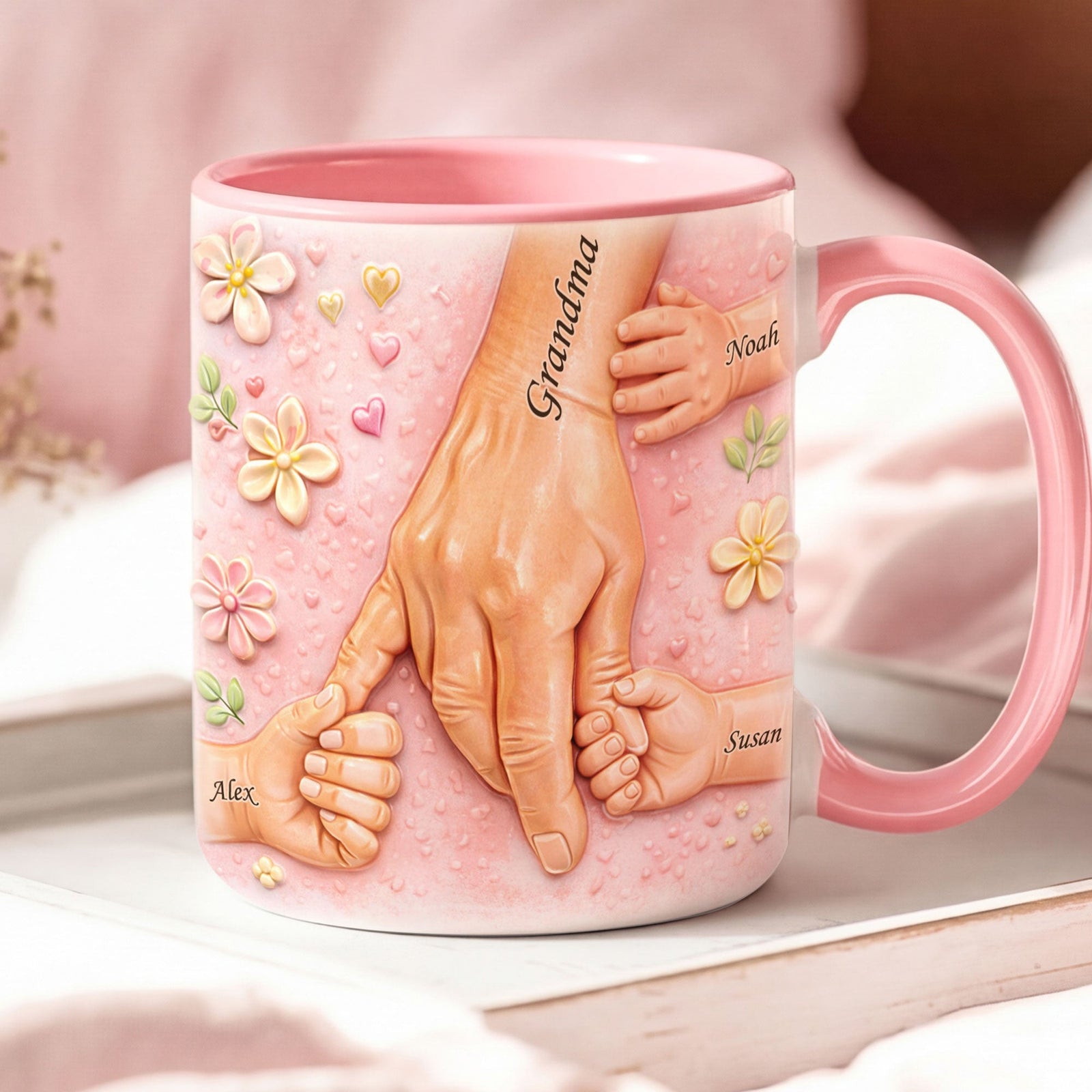 Hold Hand Coffee Accent Mug - Personalized Gifts For Mother's Day 01huti090126 - Coffee Mug - GoDuckee