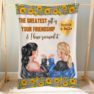 The Greatest Gift If Your Friendship, Personalized Blanket, Gifts For Besties - Blanket - GoDuckee