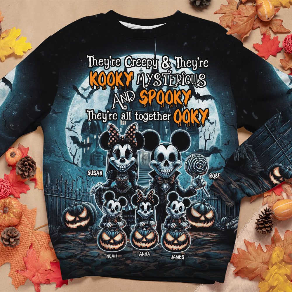 Personalized Halloween Gifts For Family Sweatshirt 02xqti140924 - AOP Products - GoDuckee