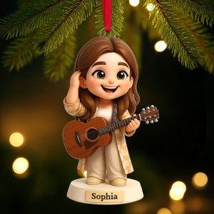 Guitarist Ornament - Custom Photo Gifts For Guitar Lovers 02pgti290825 - Ornament - GoDuckee
