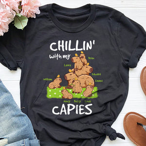 Chillin' With My Capies, Personalized Shirt, Gift For Mom - Shirts - GoDuckee