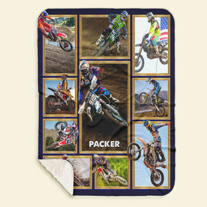 Custom Photo Gifts For Motocross Lover Blanket 021qhti030125 - Blanket - GoDuckee