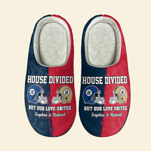 Personalized Gifts For American Football-loving Couple Home Slippers 04huti161024 - Shoes - GoDuckee