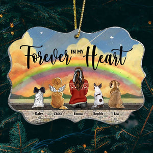 Forever In My Heart, Medallion Acrylic Ornament, Heaven Dog Cat Gifts - Ornament - GoDuckee