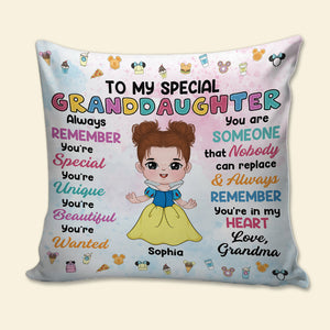 To My Special Daughter, Gift For Kids, Personalized Pillow, Princess Kid Pillow 05HTTI110823HA - Pillow - GoDuckee