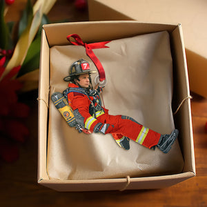 Custom Photo Gift For Firefighter Ornament, Firefighter Hanging 01qhti261124