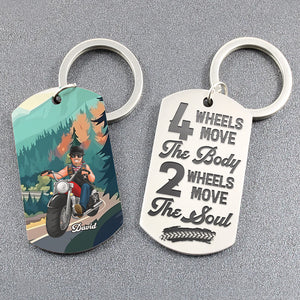 Personalized Gifts For Biker Keychain 05TOTI210624DA - Keychains - GoDuckee