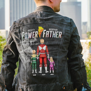 Power Father Denim Jacket - Personalized Gifts For Dad 03huti170525 - Denim Jacket - GoDuckee