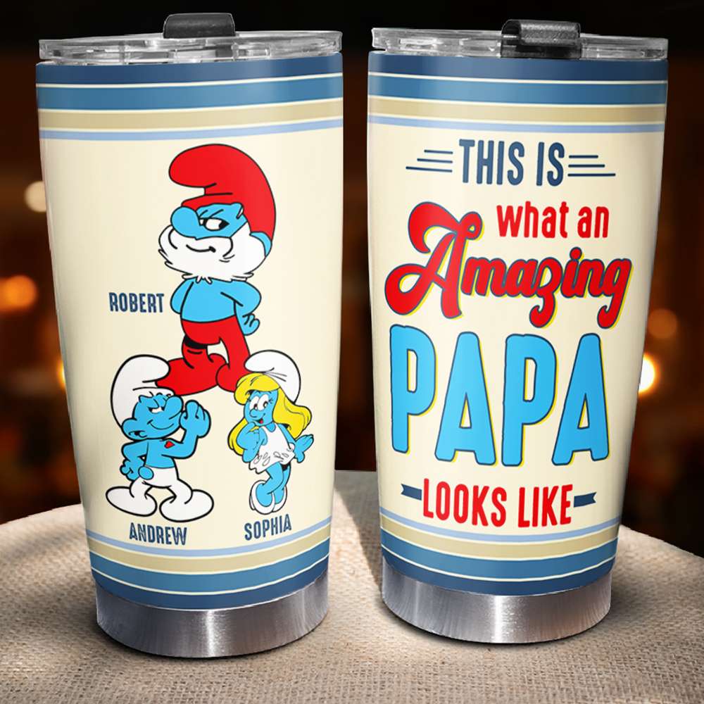 This Is What An Amazing Papa, Gift For Father's Day, 04DNDT150523 Personalized Family Tumbler - Tumbler Cup - GoDuckee