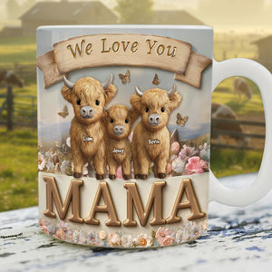 Highland Cow Grandma Mug - Personalized Gifts For Grandma 05tgti140625 - Coffee Mug - GoDuckee