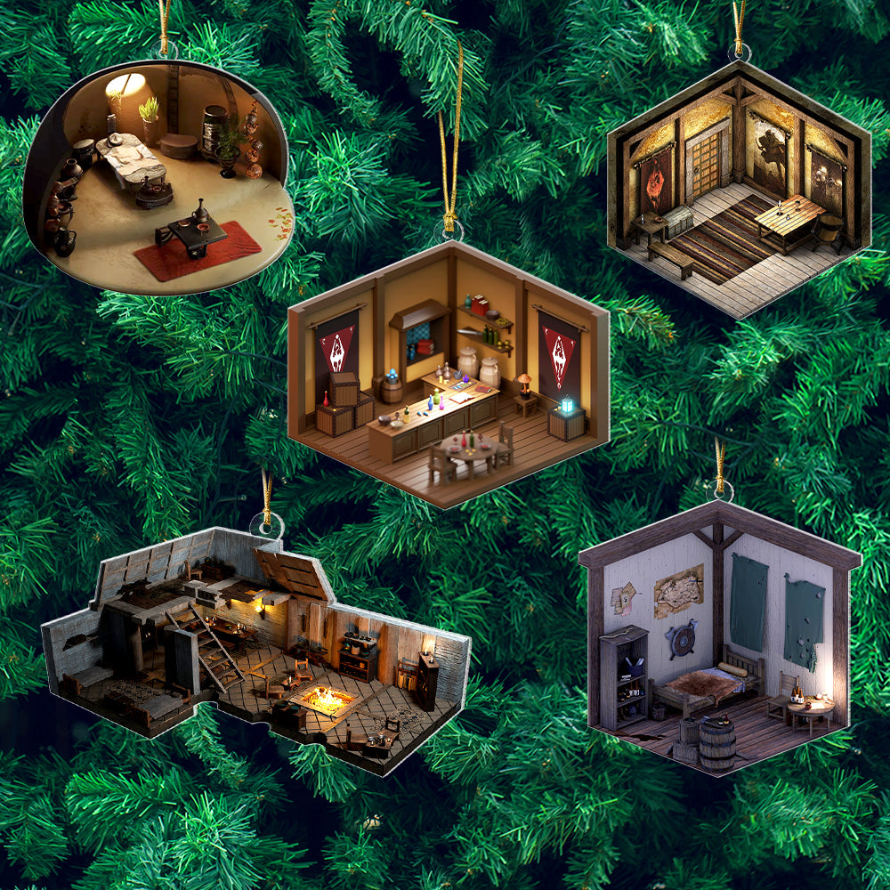Fantastic Action Role-Playing Game Isometric Room Acrylic Ornament , Christmas Gift For Gamer 03QHTI221123 - Ornament - GoDuckee