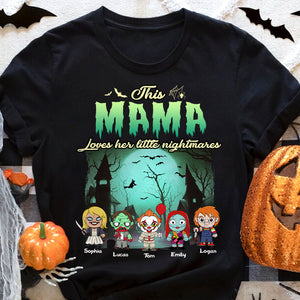 This Mama Loves Her Little Nightmare, Gift For Mom, Personalized Shirt, Spooky Kids Shirt 01NATI170723HA - Shirts - GoDuckee
