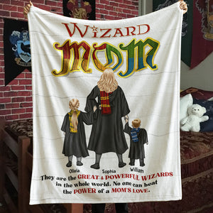 Personalized Gifts For Mom Blanket Wizard Mom 04HUDT270324TM - Blankets - GoDuckee