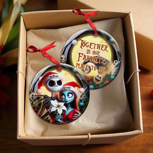 Personalized Gifts For Horror Couple Ornament, Cartoon Character 01tgti081124 - Ornament - GoDuckee