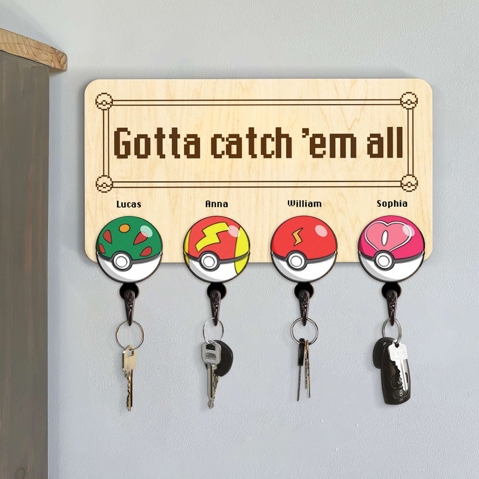 Personalized Gifts For Family Wood Key Hanger 06ohti310524 - Wood Sign - GoDuckee