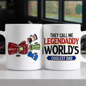 They Call Me Legendaddy, Gift For Dad, Personalized Mug, Fist Bump Dad Mug 04DNTI220523HA - Coffee Mug - GoDuckee