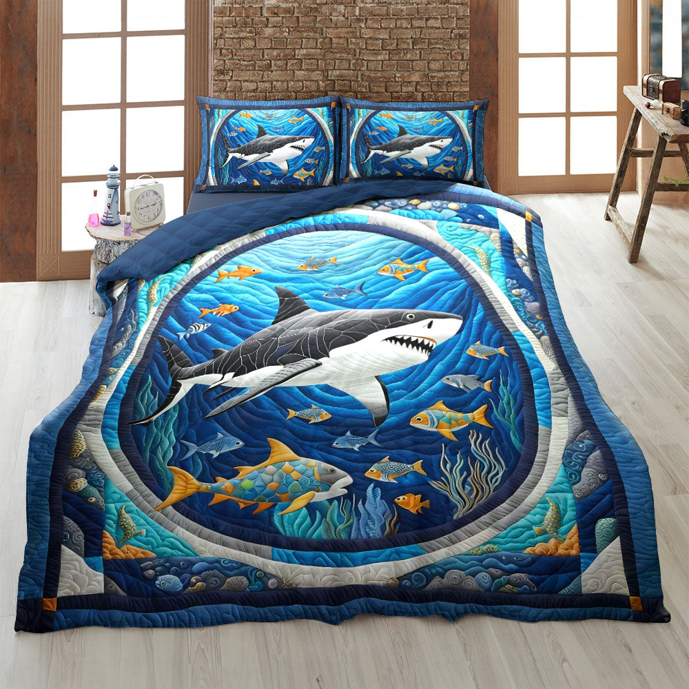 Shark Quilt Bed Set 05huti220125 - Blanket - GoDuckee