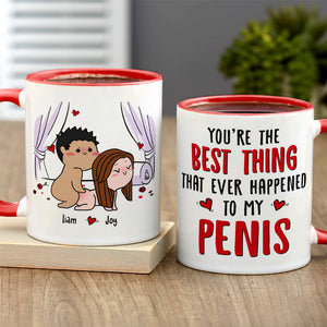 Funny Naked Couple Cartoon Accent Mug For Sexual Couples In Bedroom 2