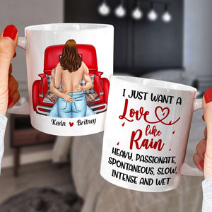 Love Like Rain, Intense and Wet, Personalized Mug, Gift For Couple - Coffee Mug - GoDuckee