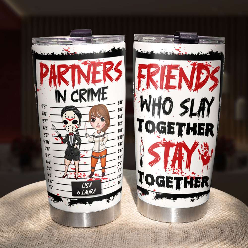 Besties Forever Personalized Drunk Friends Acrylic Tumbler 03NATN05082 -  GoDuckee