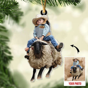 Farmer Animal Family - Custom Photo, Personalized Ornament, Gifts For Farmer - Ornament - GoDuckee