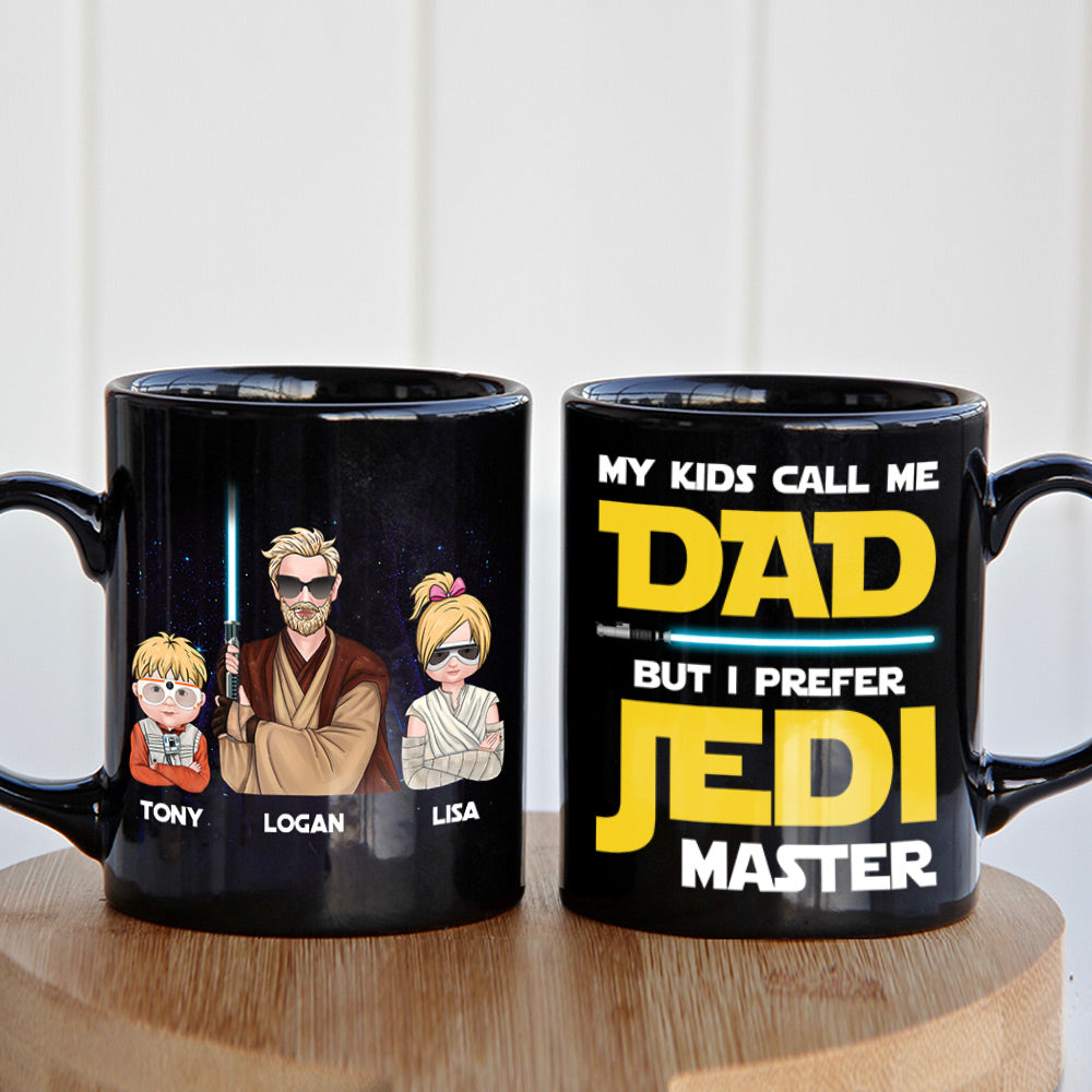 My Kids Call Me Dad Personalized Black Mug 02nati100523tm - Coffee Mug - GoDuckee