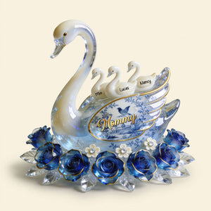 Swan Toile de Jouy Acrylic Plaque - Personalized Gifts For Mom 03PGTI310326 - Shaped Plaques - GoDuckee
