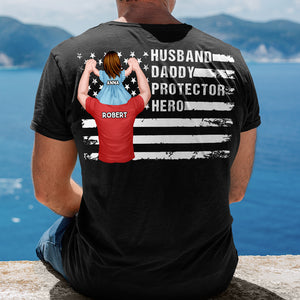 Husband Daddy Protector Hero Personalized Shirt, Gift For Dad, Father's Day Gift - Shirts - GoDuckee
