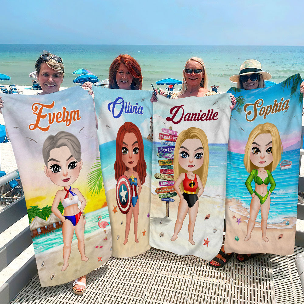 Gift For Summer Girl, Personalized Beach Towel, Beach Girl Towel, Summer Gift 03HUTI170723PA - Beach Towel - GoDuckee