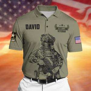 Walked The Walk, Custom Military Patches - Veteran Shirt, Personalized 3D Shirts - Veteran Day Gifts For Dad, Grandpa - AOP Products - GoDuckee