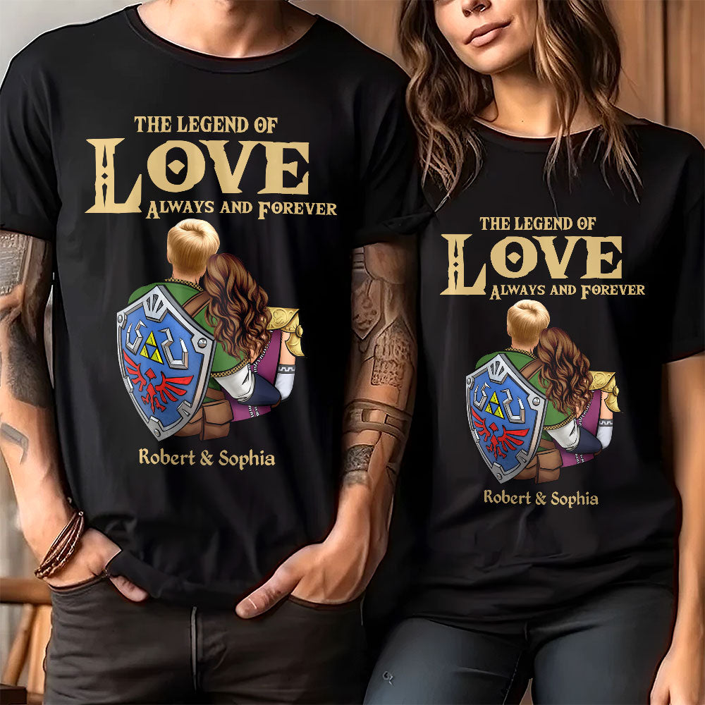 Love Always And Forever - Personalized Couple Shirt - Gift For Couple 04NATI040723HH - Shirts - GoDuckee