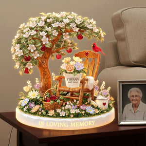 Memorial Under Apple Tree Acrylic Light Box - Personalized Gifts 01pati121225 - Light Box - GoDuckee