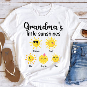 Grandma's Little Sunshines Personalized Shirt Gift For Family - Shirts - GoDuckee