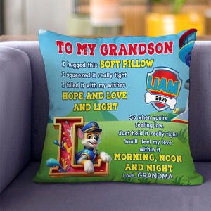 Personalized Gifts For Grandkid Pillow Cute Police Dog 05XQTI011124 - Pillow - GoDuckee