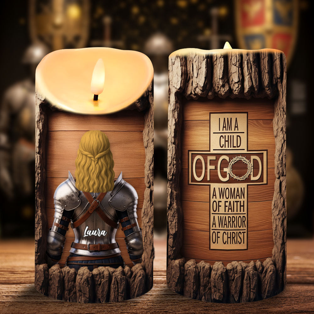 Knight Woman LED Candle - Personalized Gifts For Her 04nati100725 - Led Candle - GoDuckee