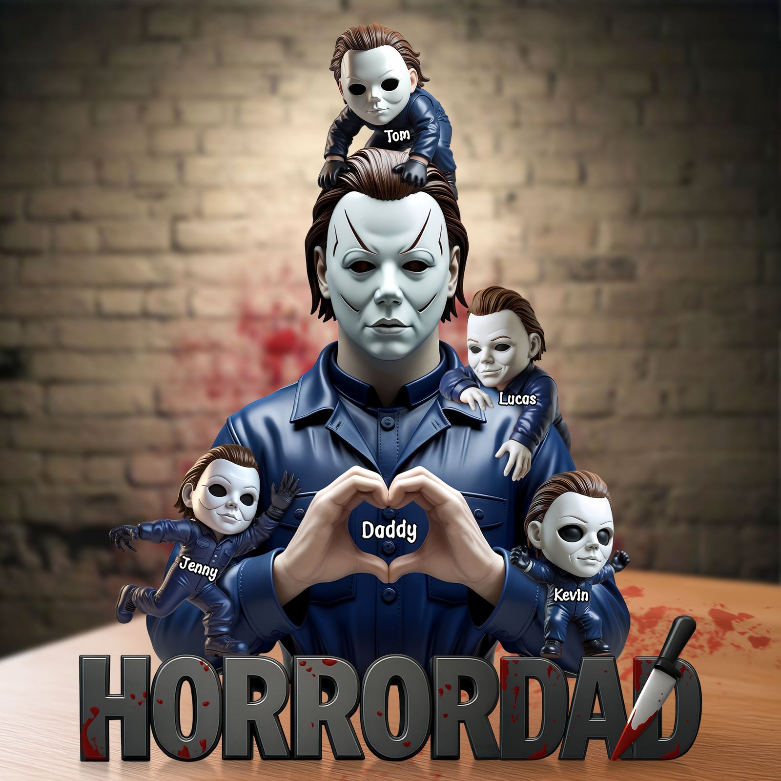 Horror Dad Plaque - Personalized Gifts For Dad 01nati160525 - Shaped Plaques - GoDuckee