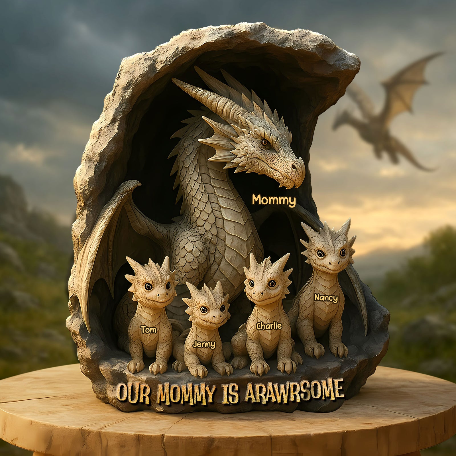 Personalized Gifts For Mom Dragon Acrylic Plaque, 02TGTI050425 - Shaped Plaques - GoDuckee
