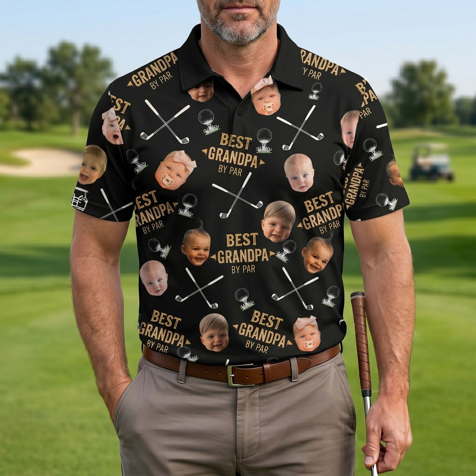 Custom Photo Best Dad By Par Shirt, Personalized Gifts For Golf Dads 03qhti080526 - Polo Shirts - GoDuckee