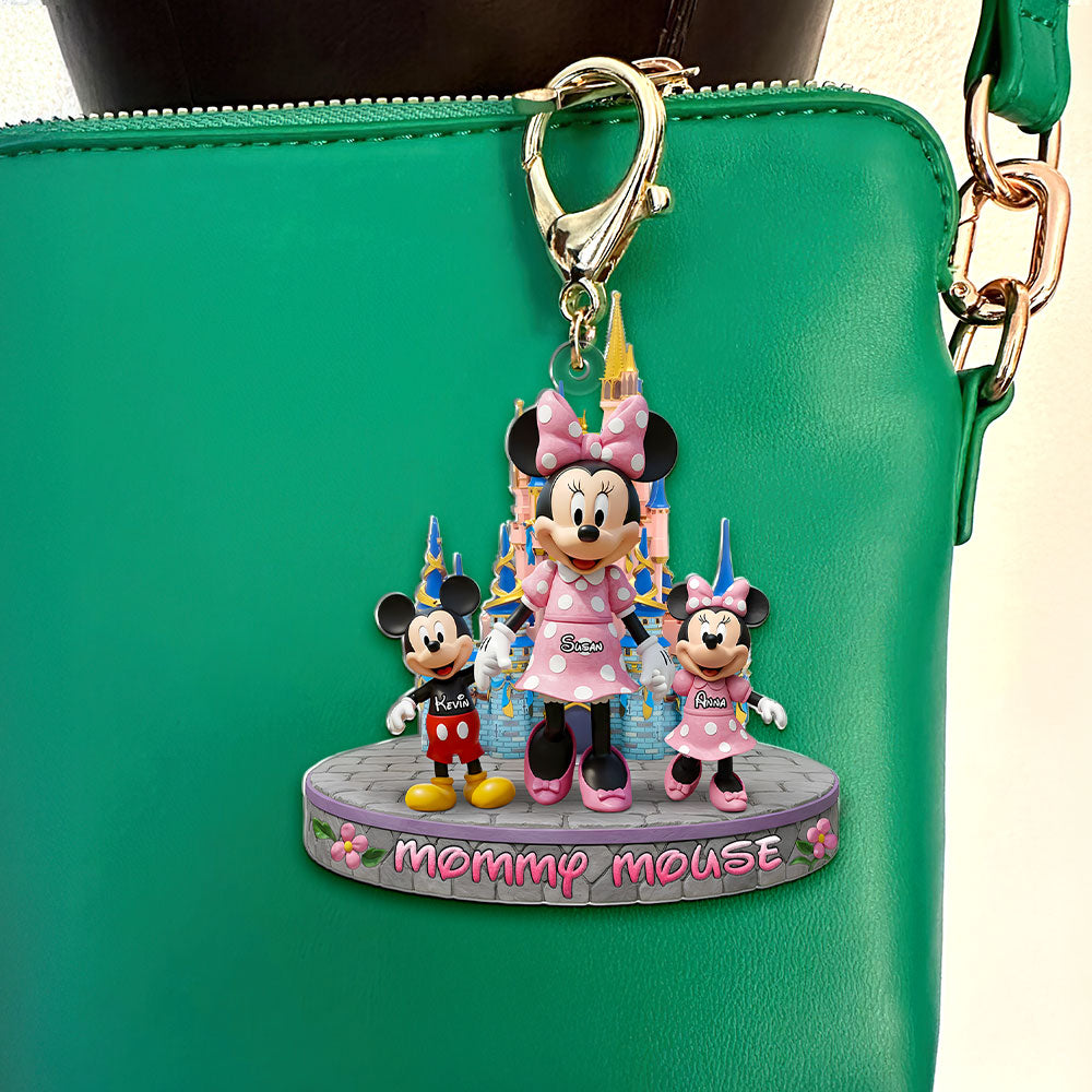 Personalized Gifts For Mom Keychain, Mom & Kids Hand In Hand 01qhti090425 - Keychains - GoDuckee