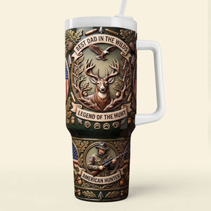 Best Dad In The Wilds 40oz Tumbler Handle - Personalized Gifts For Dad 05TYTI240426 - Tumbler Cup - GoDuckee