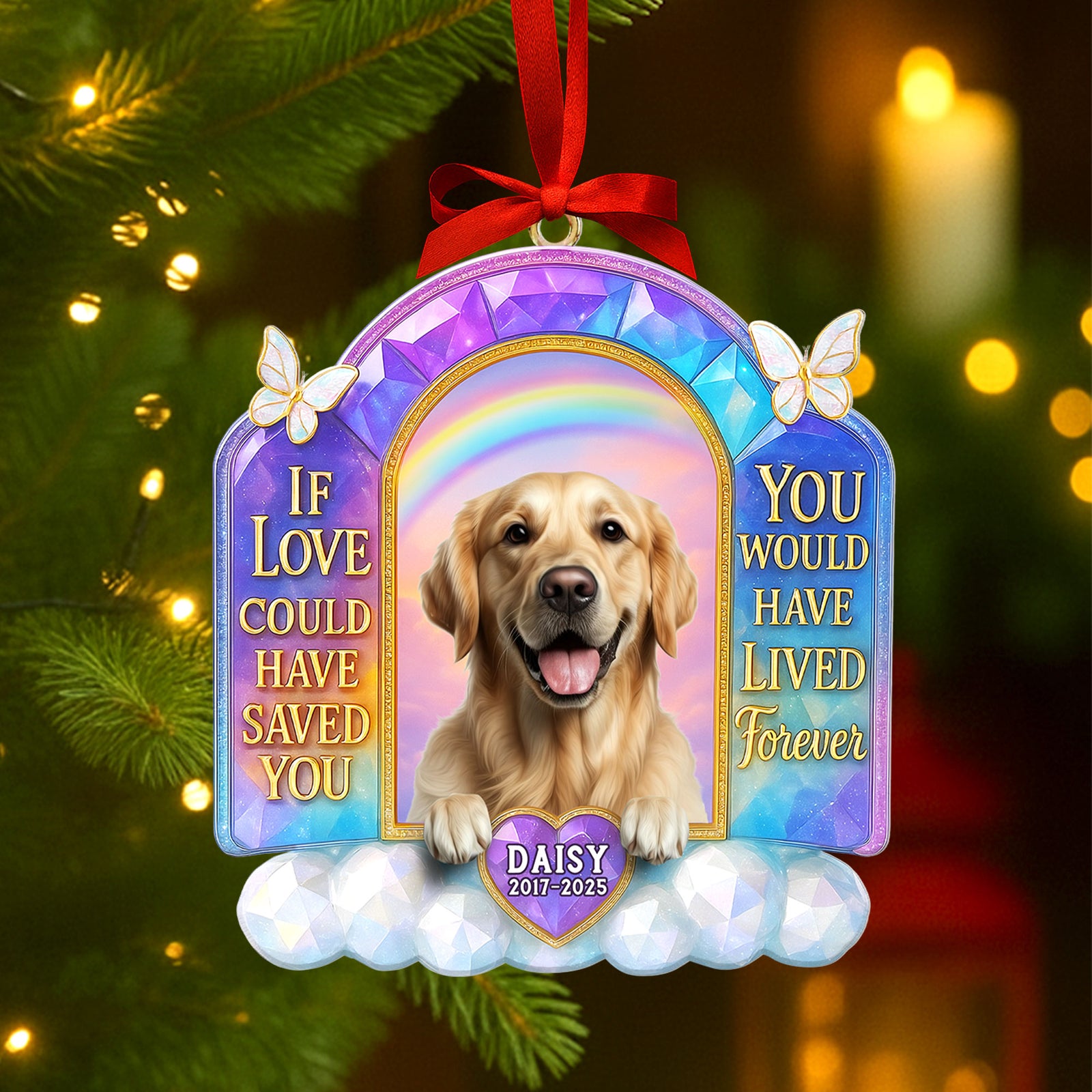 Memorial Dog Ornament - Custom Photo Gifts For Dog Lovers 06nati160925 - Ornament - GoDuckee