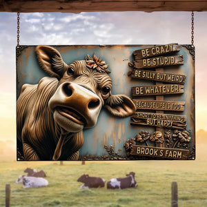 Happy Farm Metal Sign - Personalized Gifts For Farmer 01QHTI210525 - Metal Signs - GoDuckee