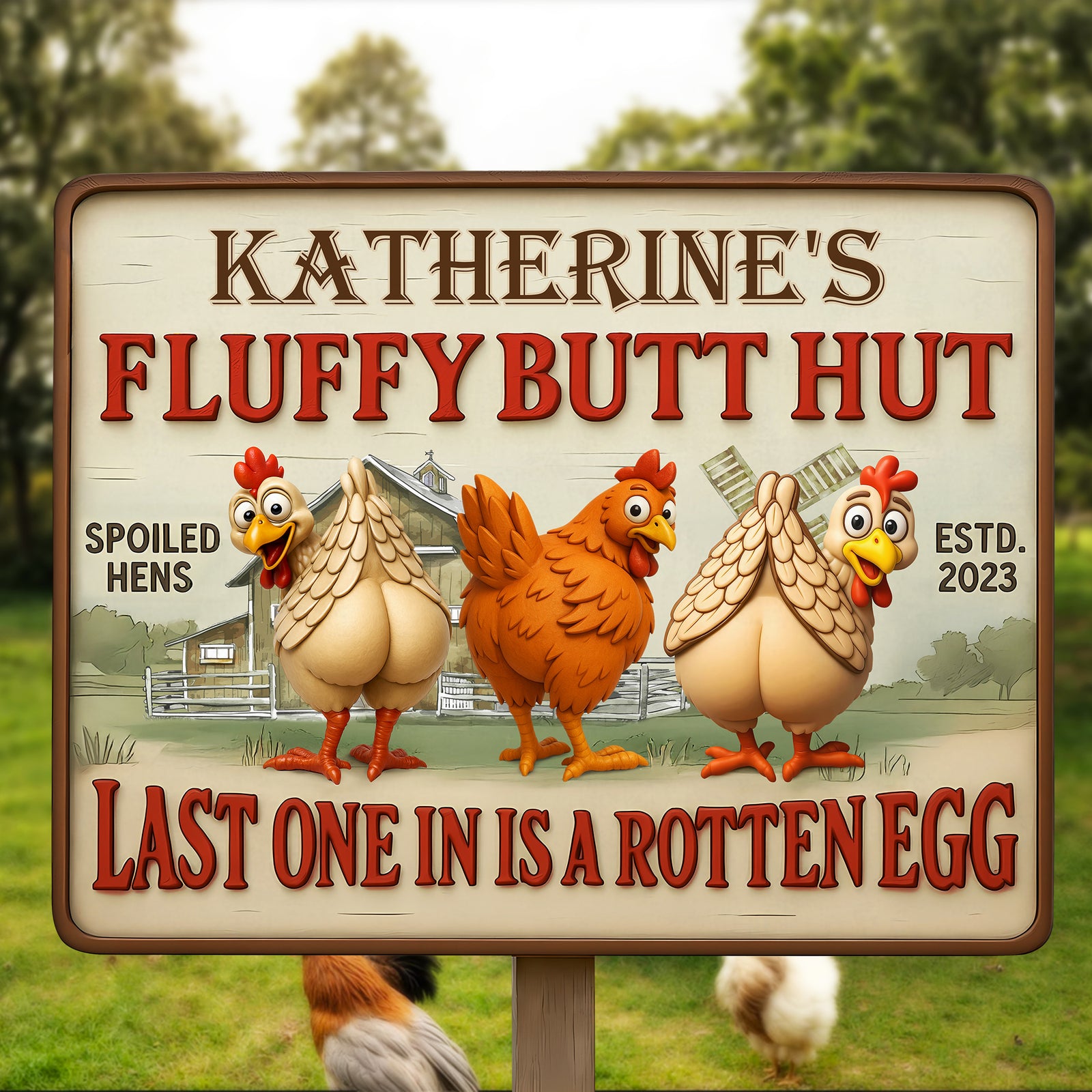 Personalized Funny Gifts For Farmers Metal Sign 01ohti110425 Chicken Lovers - Metal Signs - GoDuckee