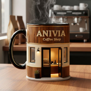 Coffee Shop Theme Coffee Accent Mug - Personalized Gifts For Coffee Addict Coffee Mug 04KITI230126 - Coffee Mug - GoDuckee