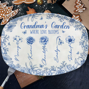 Birth Month Flowers Plate - Personalized Gifts For Grandma 05pgti190925 - Plates - GoDuckee
