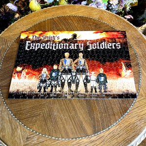 Personalized Gifts For Family Jigsaw Puzzle Expeditionary Soldiers 03HTTI180124HH - Jigsaw Puzzles - GoDuckee