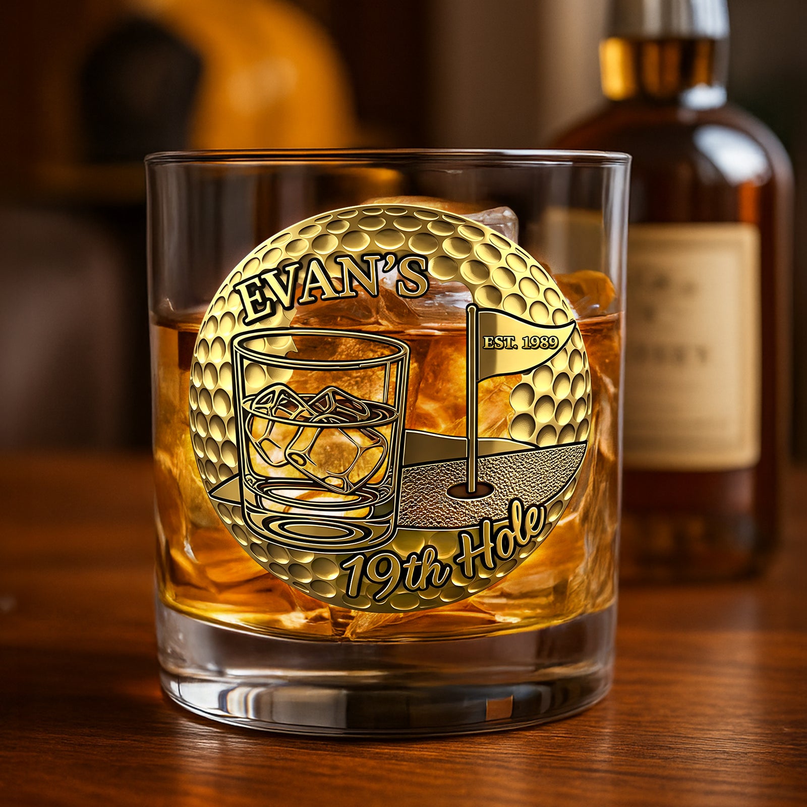 Golf 19th Hole Whiskey Glass, Personalized Gifts For Golfers 01qhti070825 - Whiskey Glass - GoDuckee