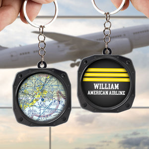 Personalized Aviation Keychain, Gift For Airplane Lovers - Keychains - GoDuckee