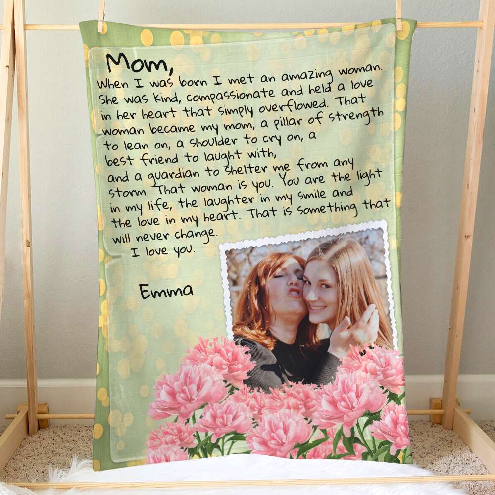 I Love You Mom, Personalized Blanket, Love Mom, Gift For Mom - GoDuckee