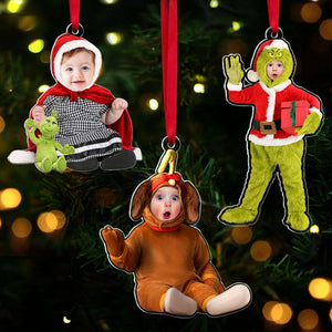 Funny Costumes Kid Christmas 03HUTI290824 Personalized Photo Acrylic Ornament - Ornament - GoDuckee